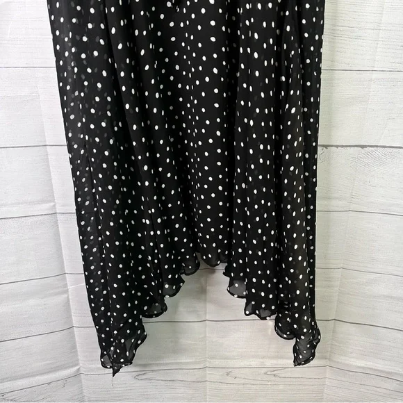 Zara ZW Collection Size Large Halter Polka Dot Sleeveless Midi Dress w/Scarf NEW - Picture 8 of 15